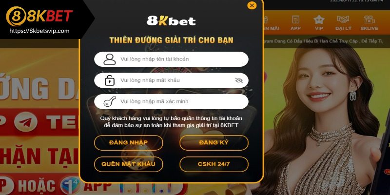 Vào đúng địa chỉ 8kbet để đăng nhập 8kbet