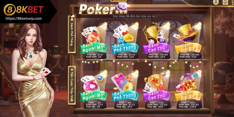 Khám phá game bài poker 8kbet