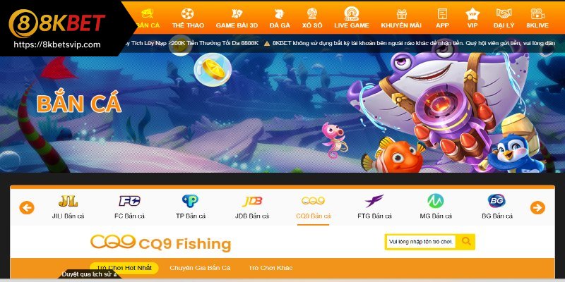 Vài nét về sảnh bắn cá 8kbet