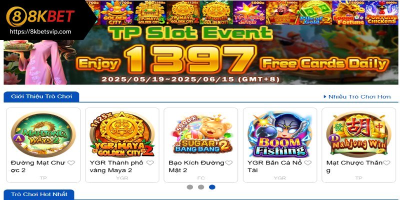 Vài nét về sảnh slots game 8kbet
